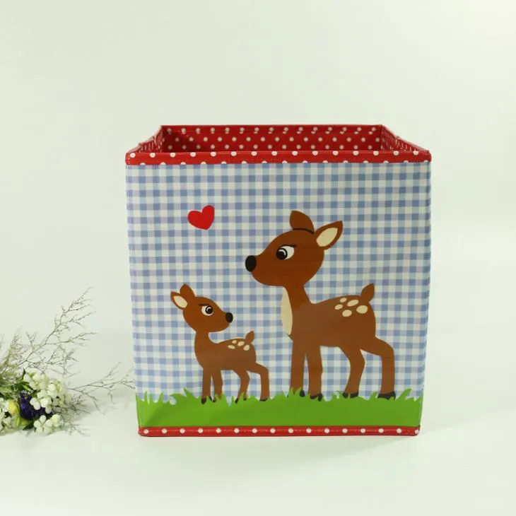 Cartoon Deer 100g Laminert Non Woven oppbevaringsboks