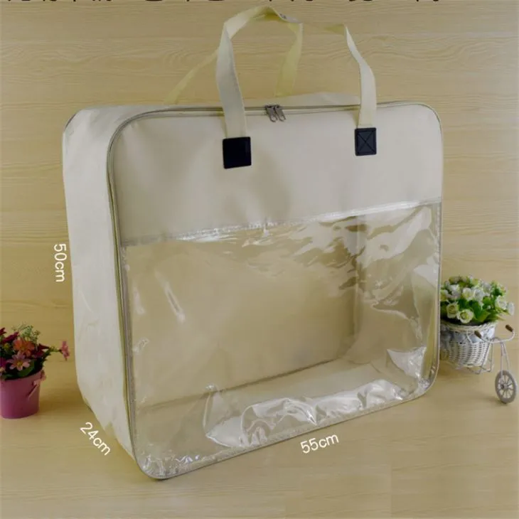 Supper Transparent 15 Silke PVC varmepresset pose Brukes til hjemmetekstilveske eller toalettmappe